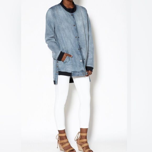 Emory Park size medium VINTAGE oversized denim jacket with front snap closure - Picture 1 of 15